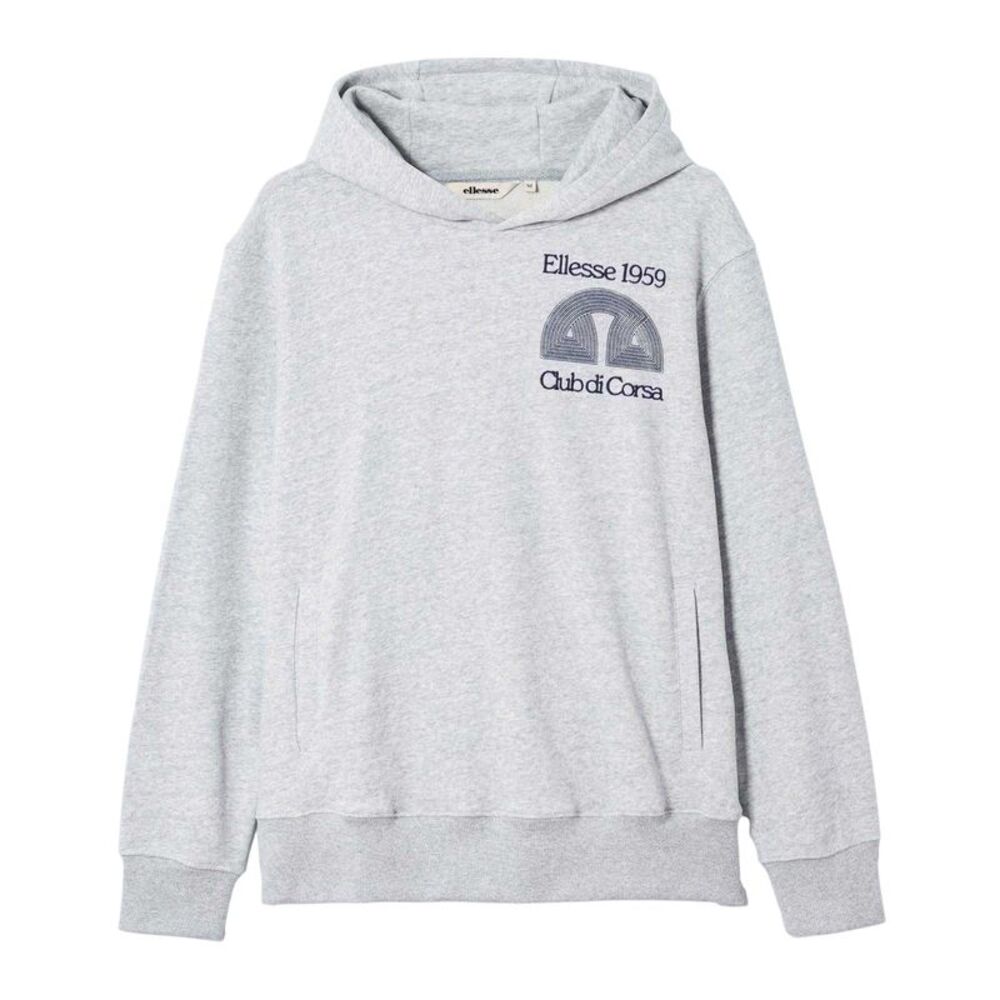 Ellesse Mens Club Di Corsa Hoodie / Light Grey Marl Marl